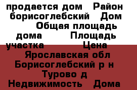 продается дом › Район ­ борисоглебский › Дом ­ 25 › Общая площадь дома ­ 37 › Площадь участка ­ 4 040 › Цена ­ 500 - Ярославская обл., Борисоглебский р-н, Турово д. Недвижимость » Дома, коттеджи, дачи продажа   